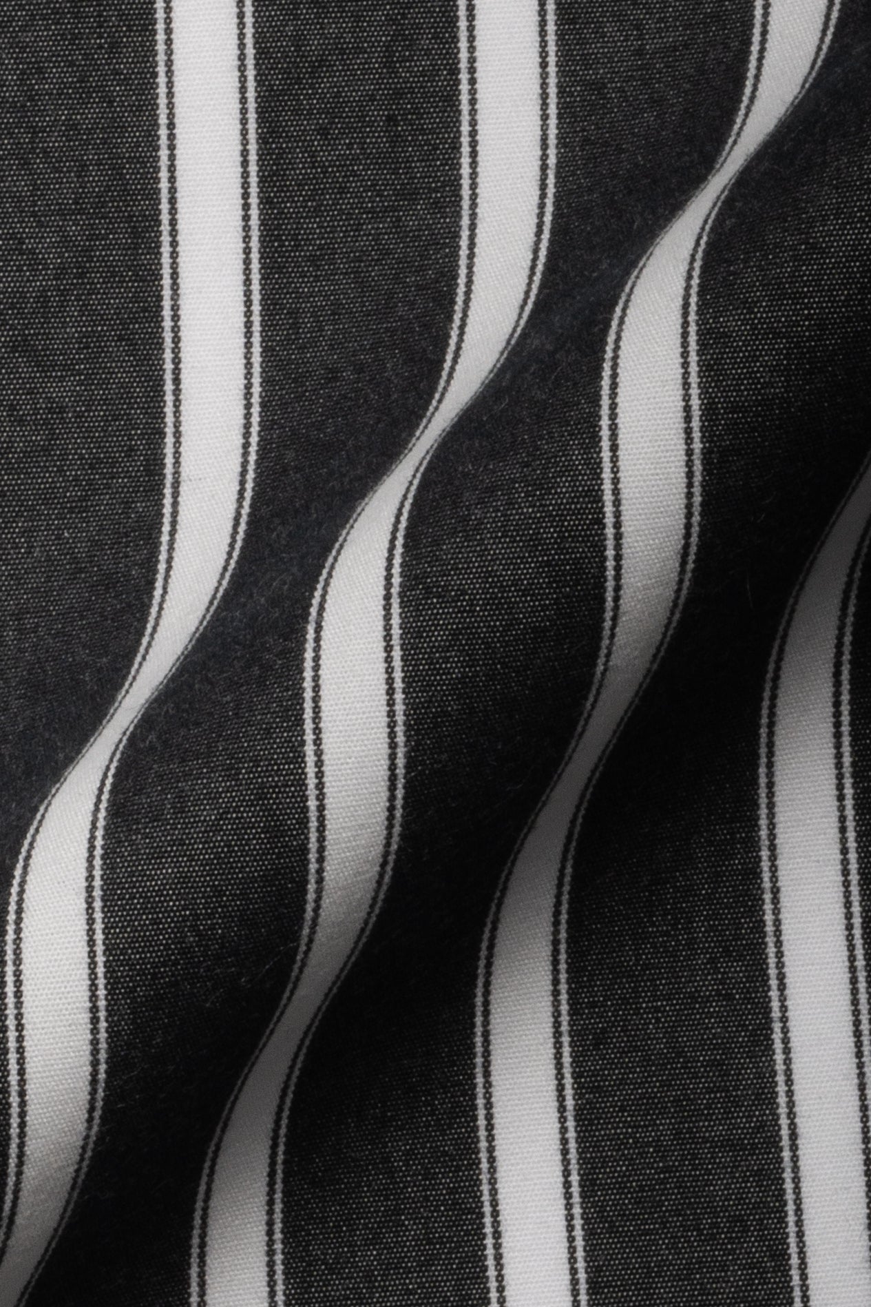 Black Bold Striped Wrinkle-Resistant