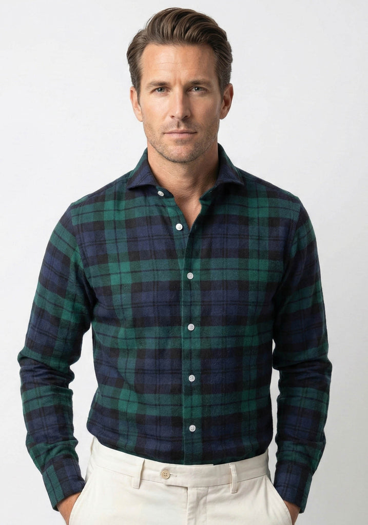 Blue_Green_Black_Watch_Bold_Tartan_Flannel_Shirt-3