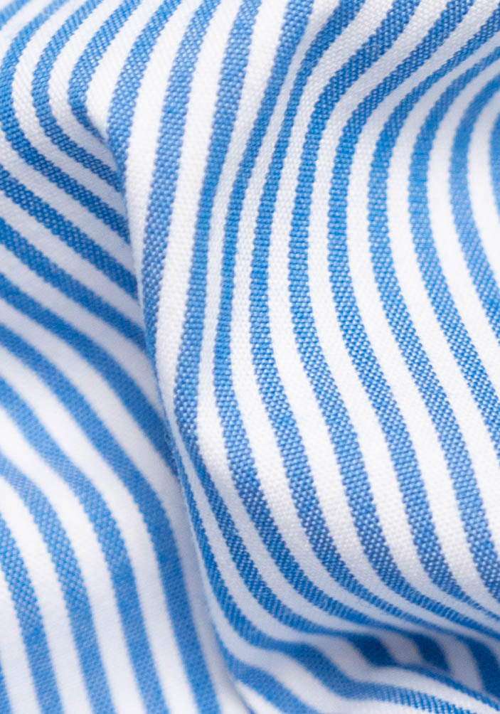 Blue Narrow Stripes Comfort Stretch-Wrinkle Resistant-2