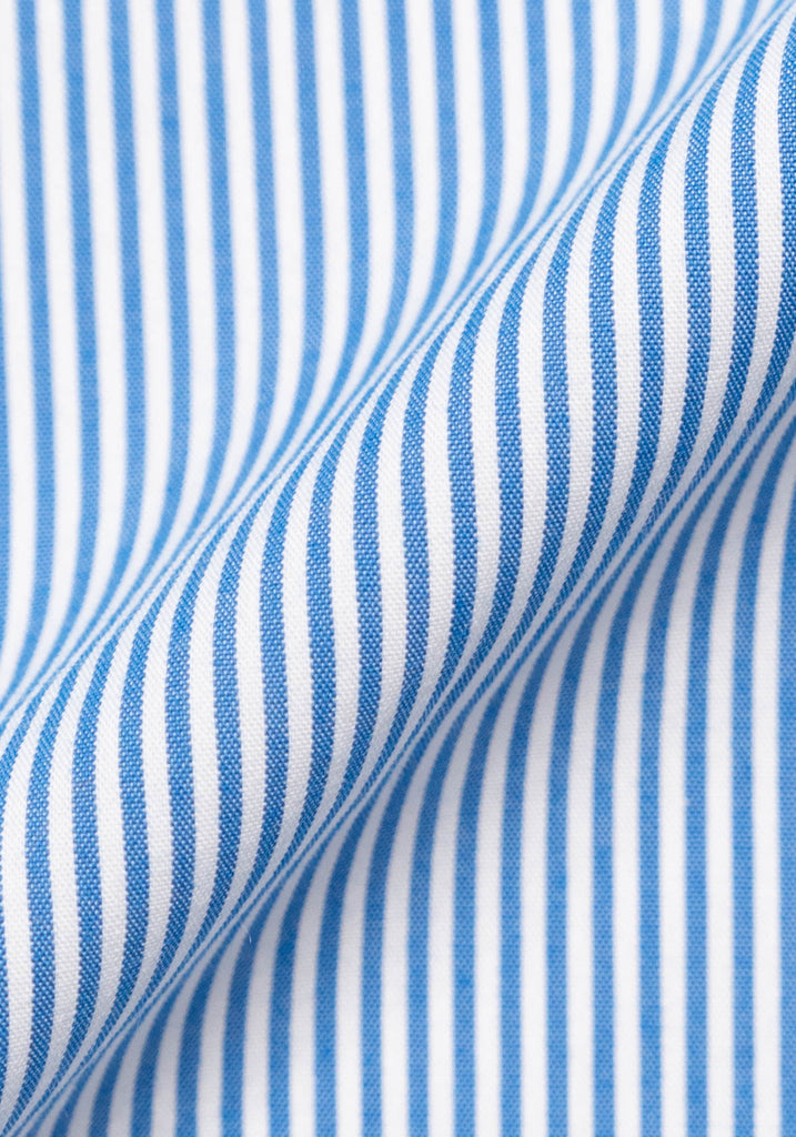 Blue Narrow Stripes Comfort Stretch-Wrinkle Resistant