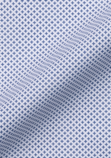 Blue On White Mini Print-Easy Care