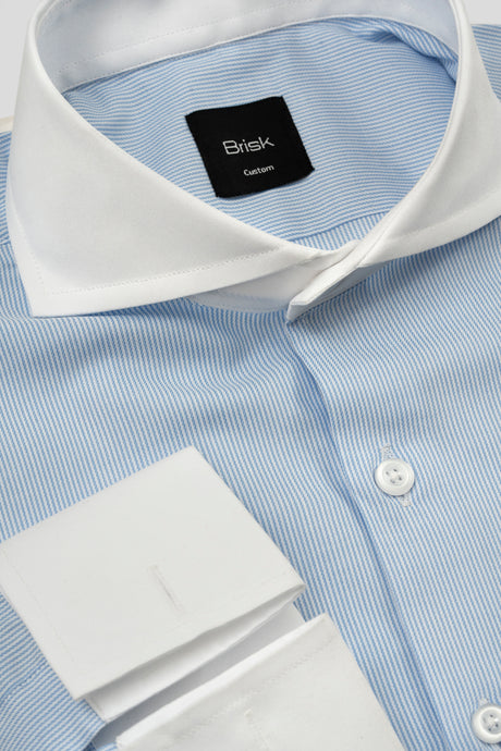 Blue Pin Striped Easy-Care Shirt-2