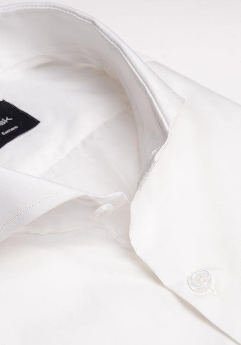 Egyptian White Light Weight 80's Poplin Shirt