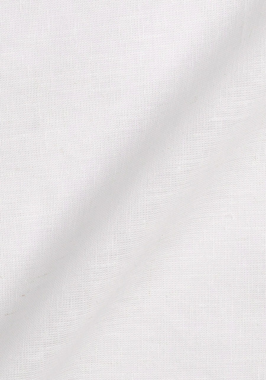 Crisp White Cotton-Linen