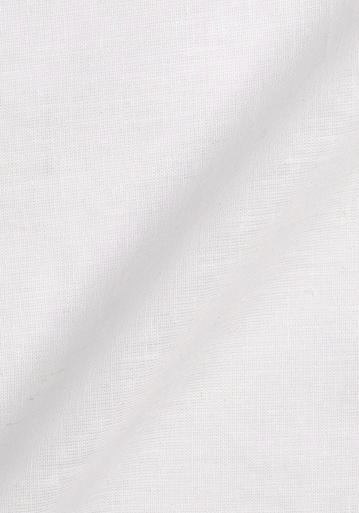 Crisp White Cotton-Linen