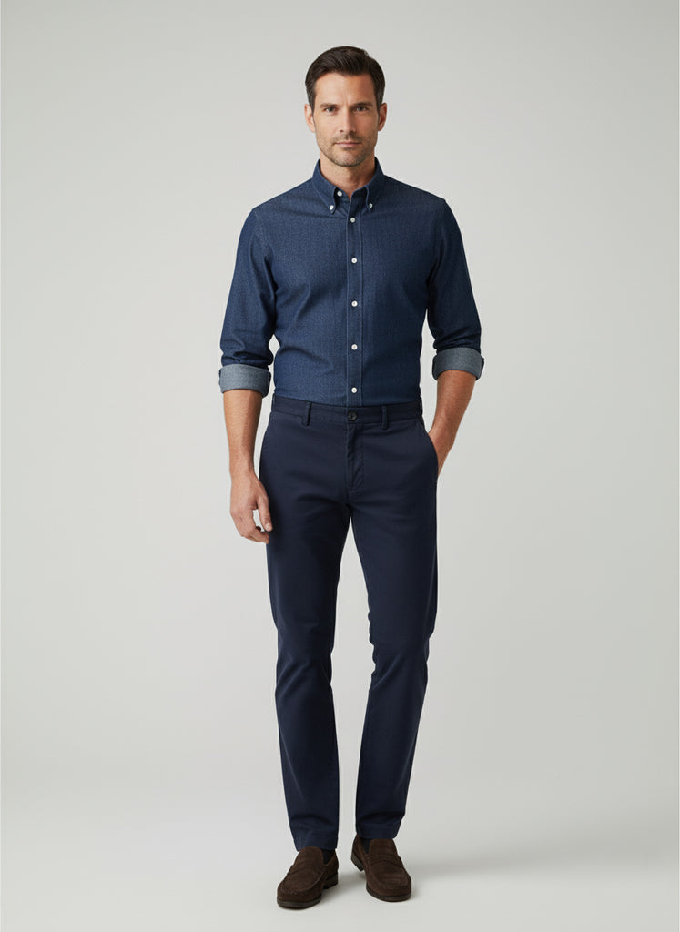 Dark-indigo-button-down-collar
