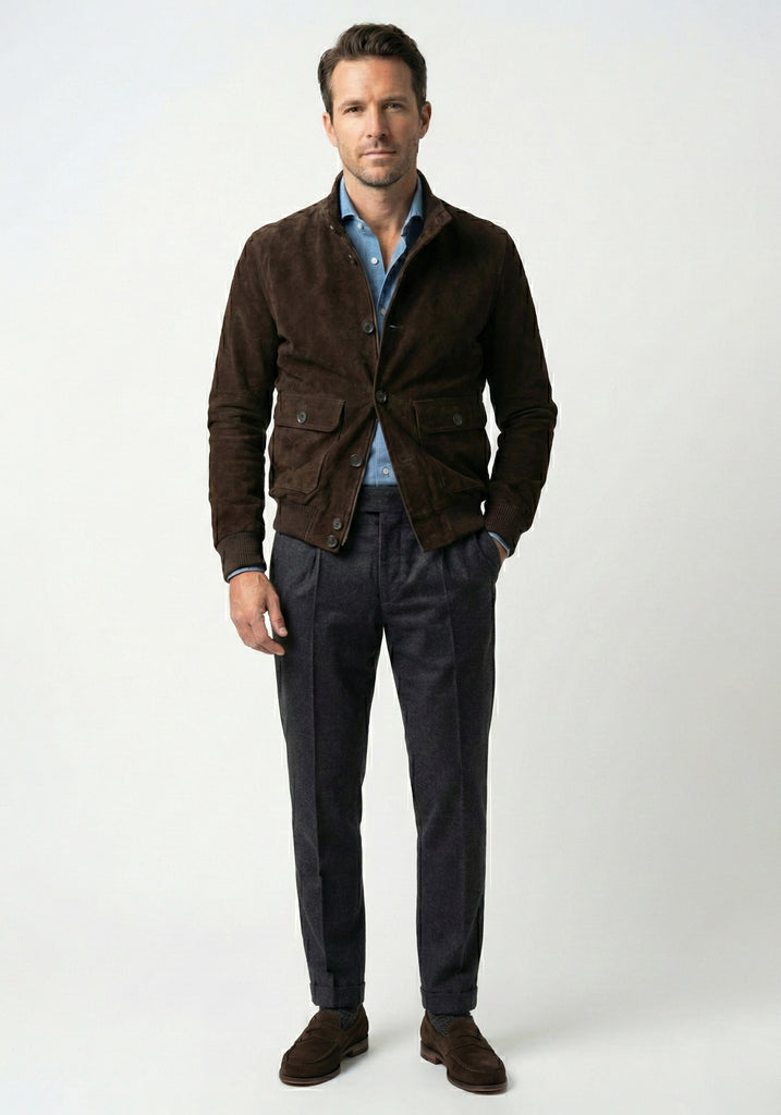 Dark Brown Suede Jacket