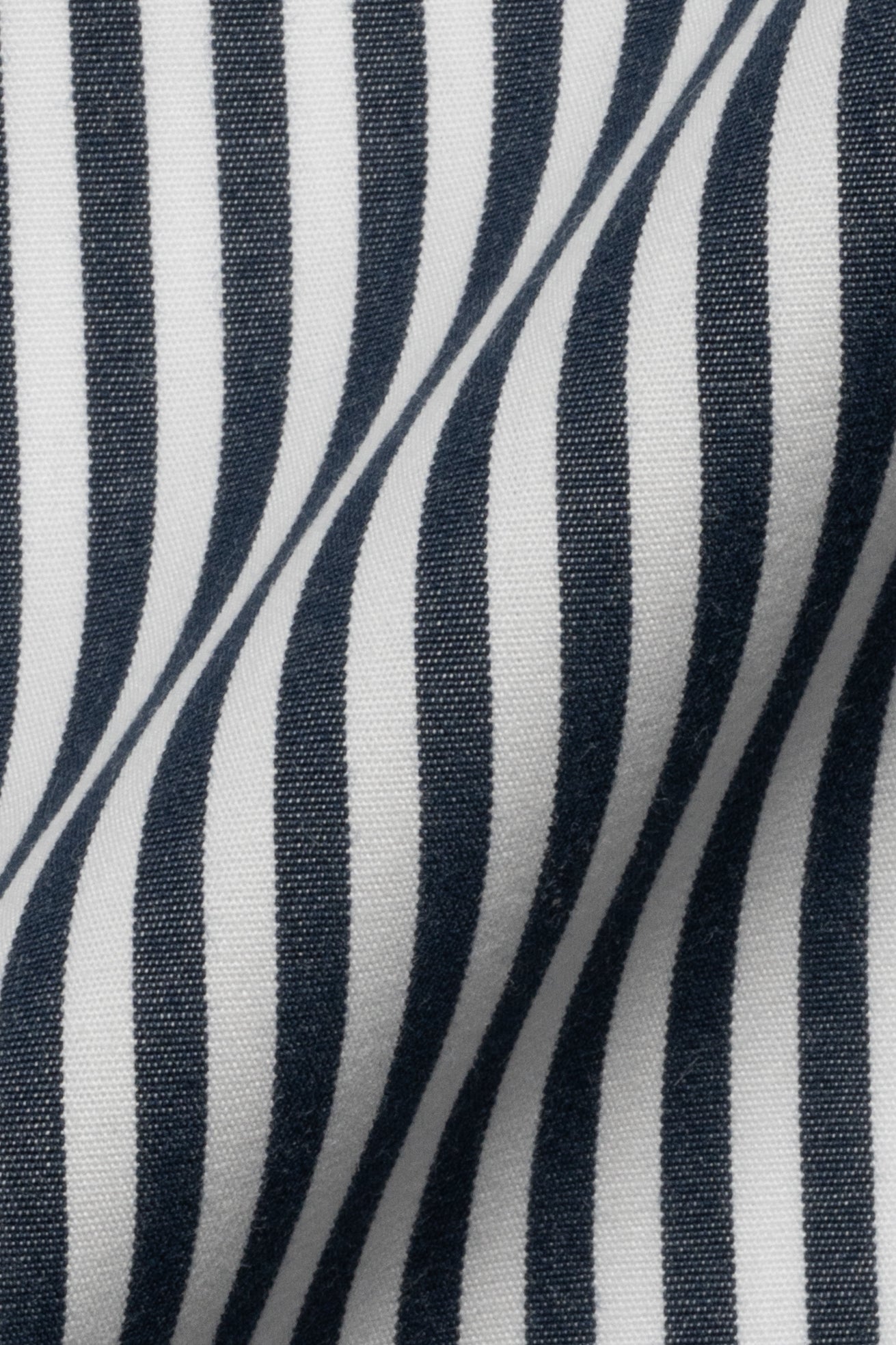 Dark Navy Striped Wrinkle-Resistant