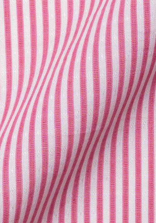 Close-up of pink and white striped fabric