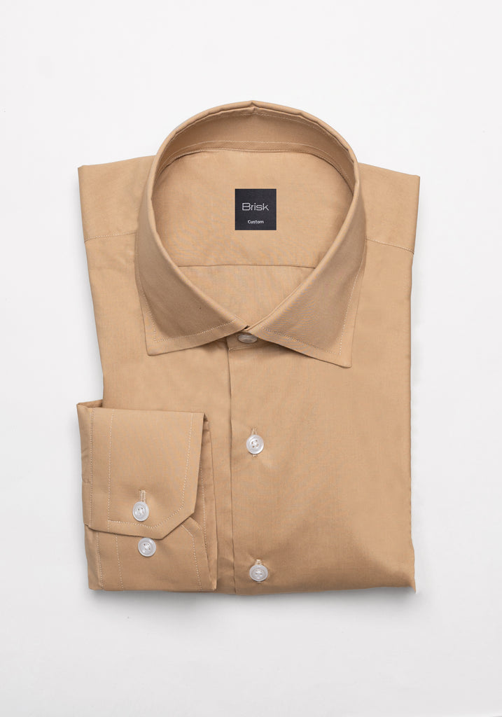 Fine Tan Poplin Shirt