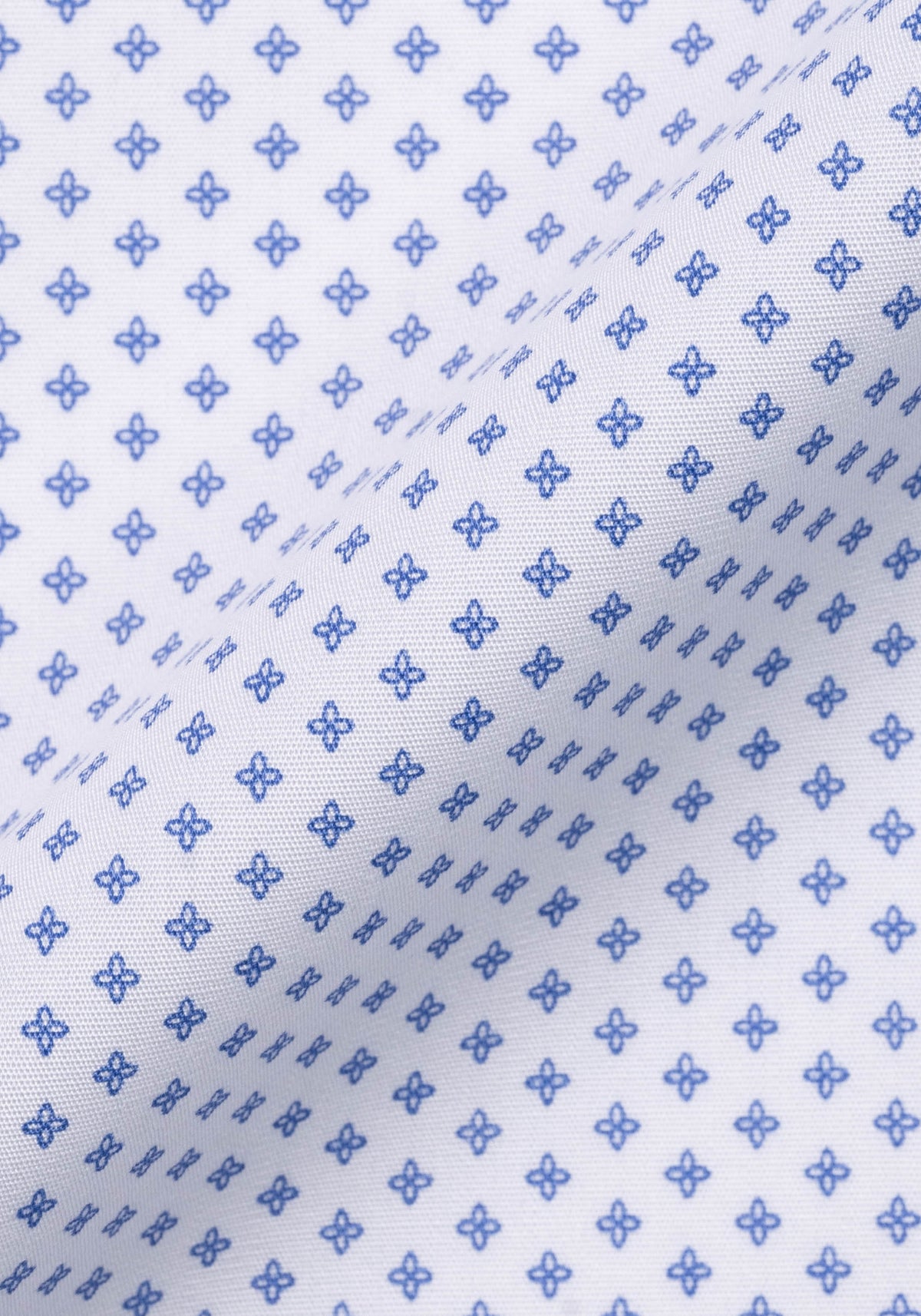 Fine White Blue Print-Easy Care