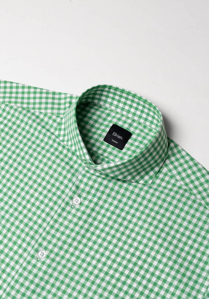 Green Gingham Shirt - Wrinkle Resistant