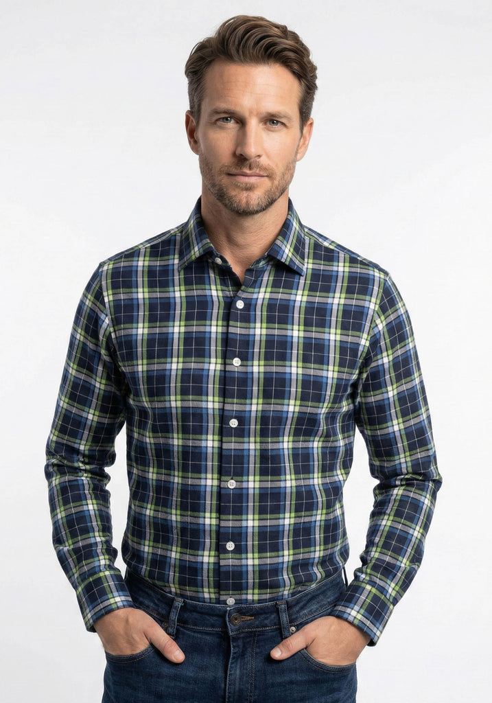 Green_Blue_Fine_Tartan_Flannel_Shirt-3
