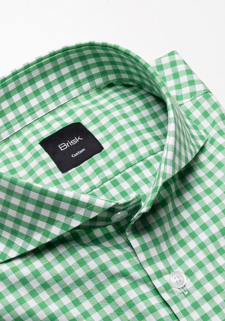 Green Gingham Shirt - Wrinkle Resistant