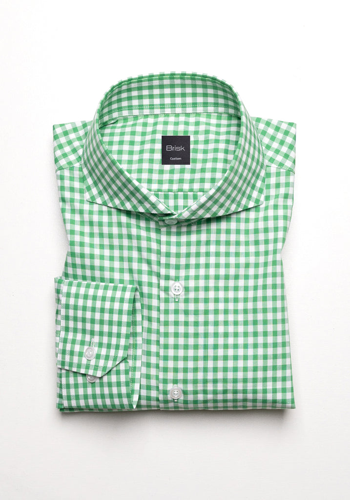 Green Gingham Shirt - Wrinkle Resistant