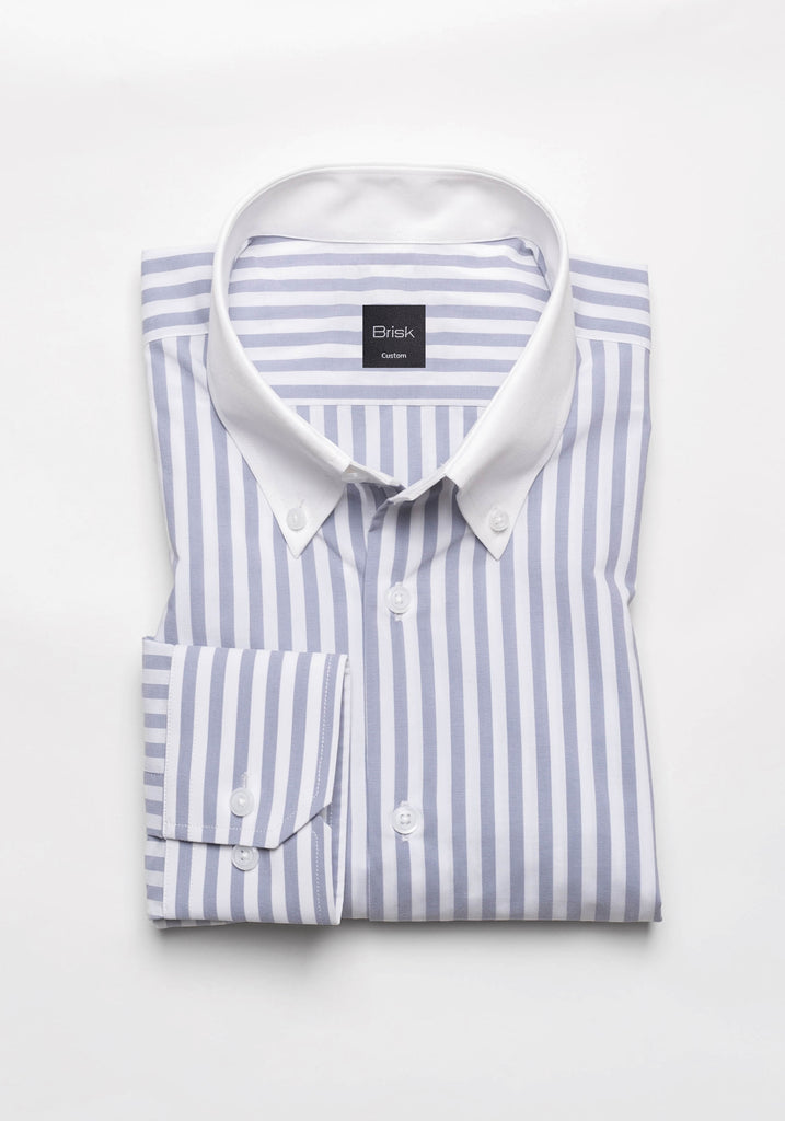 Grey Performance Stretch Stripes Shirt