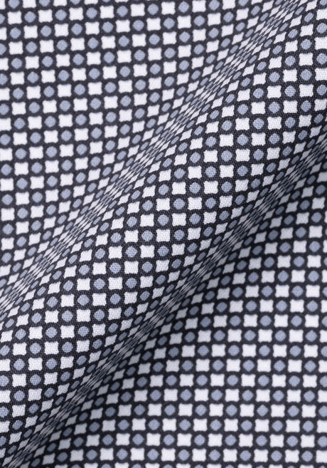 Grey Print Stretch-Easy Care