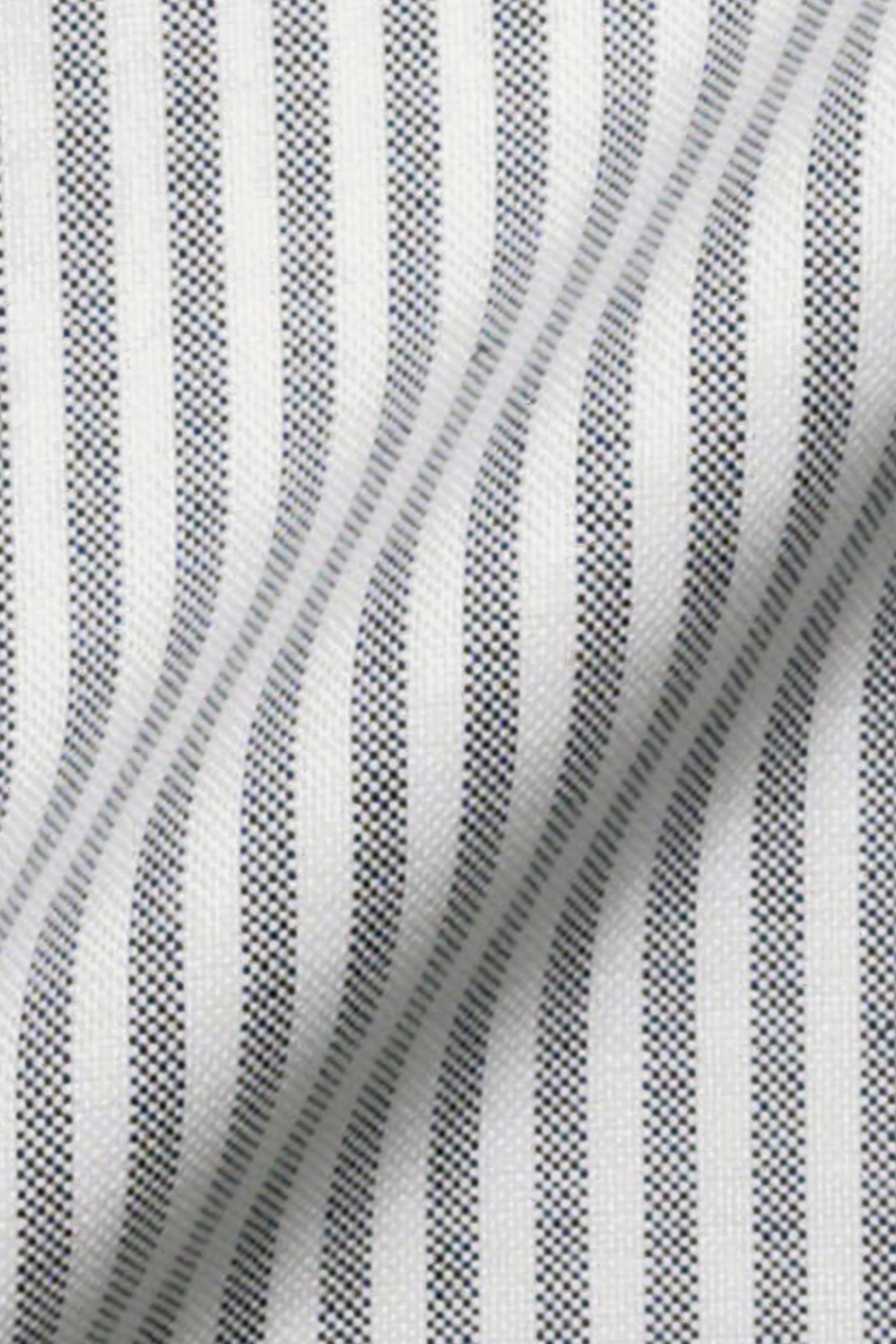 Grey Striped Oxford Two-Ply
