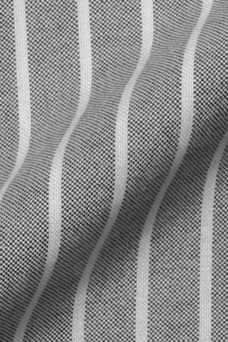 Grey Wide Striped Oxford-1