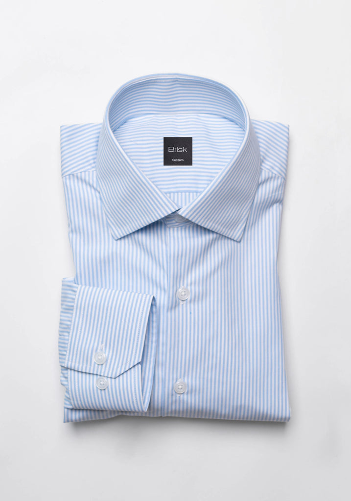 Ice Blue Narrow Stripes Shirt