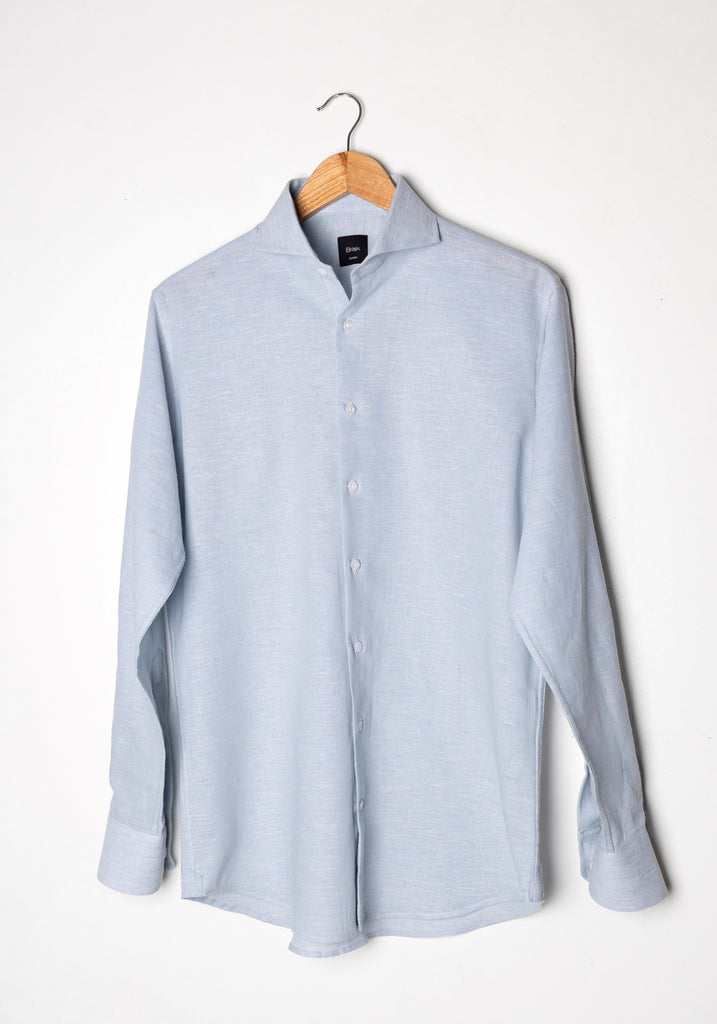 Light Blue Cotton-Linen Shirt