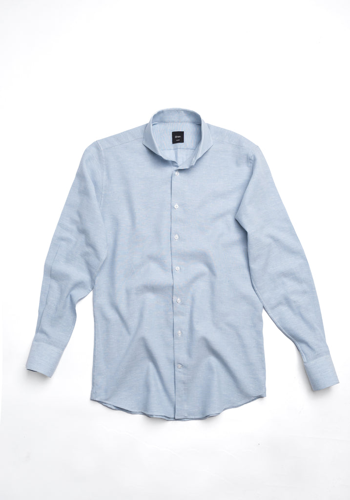 Light Blue Cotton-Linen Shirt