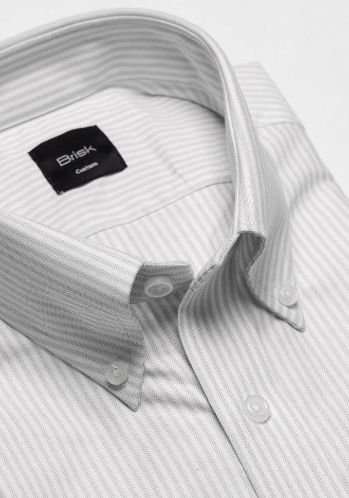 Light Grey Oxford Stripes Shirt-1