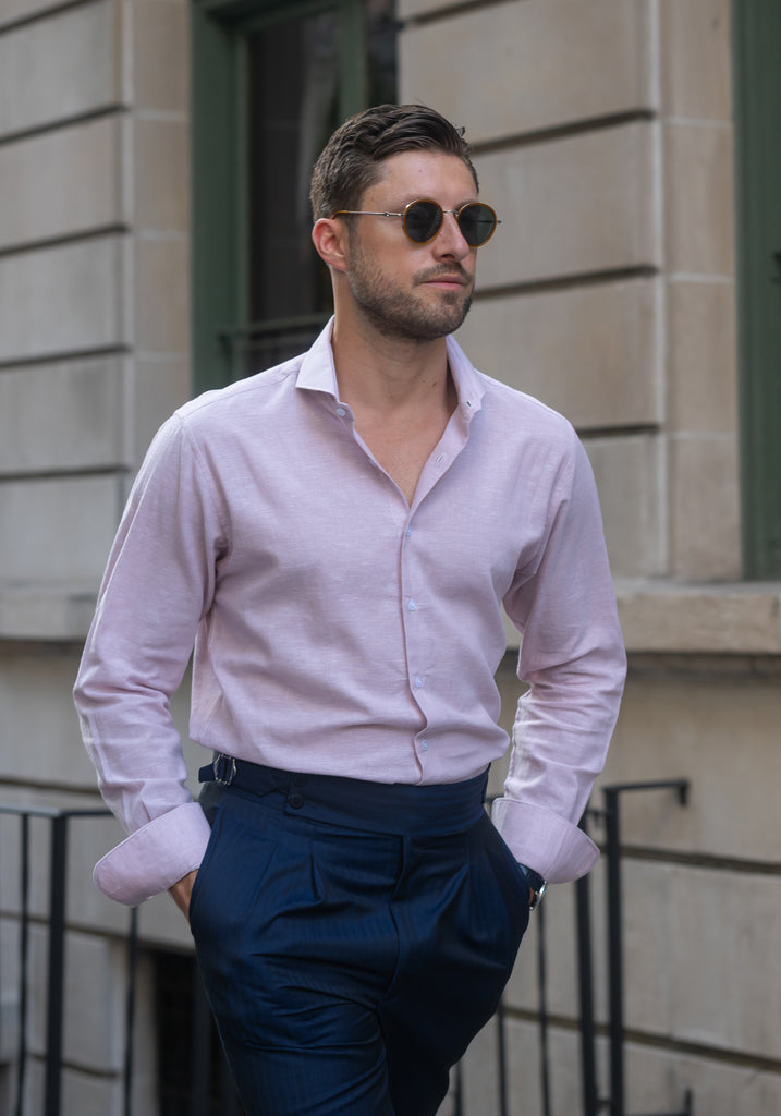 Light Pink Cotton-Linen Shirt