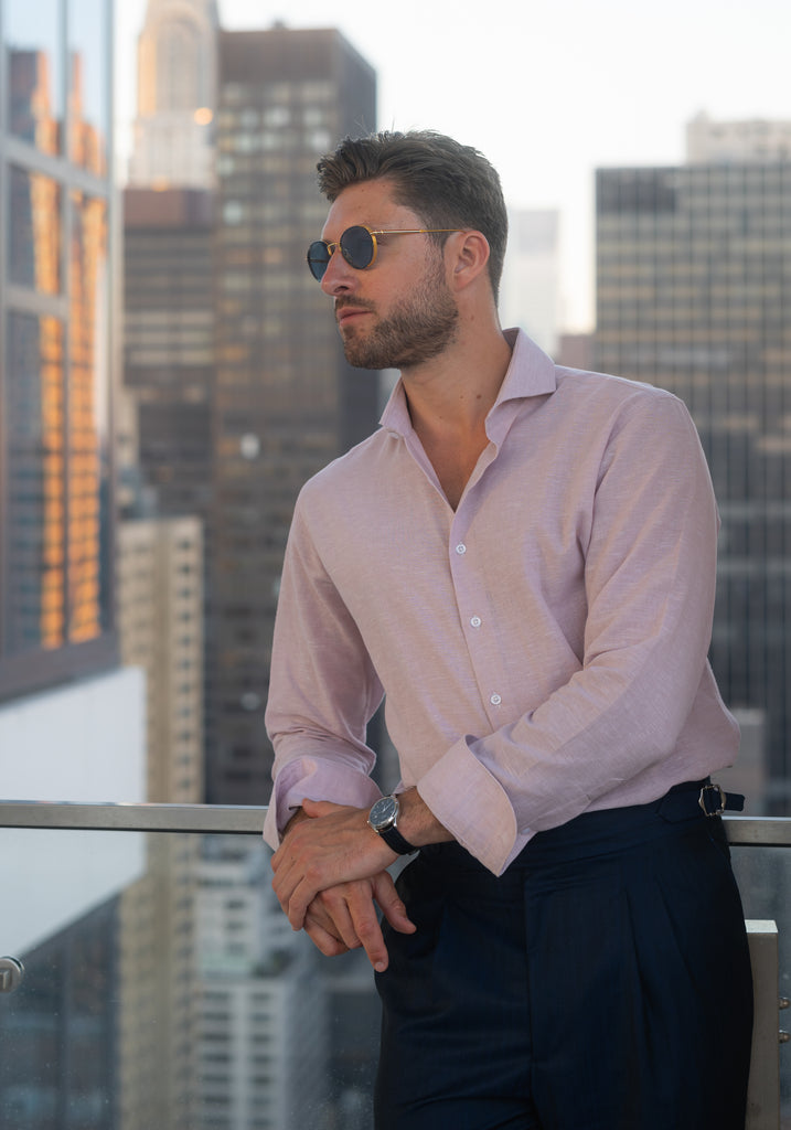 Light Pink Cotton-Linen Shirt