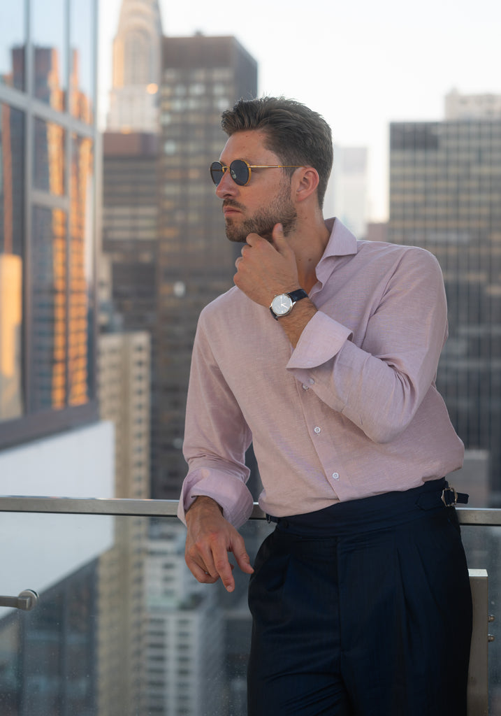 Light Pink Cotton-Linen Shirt