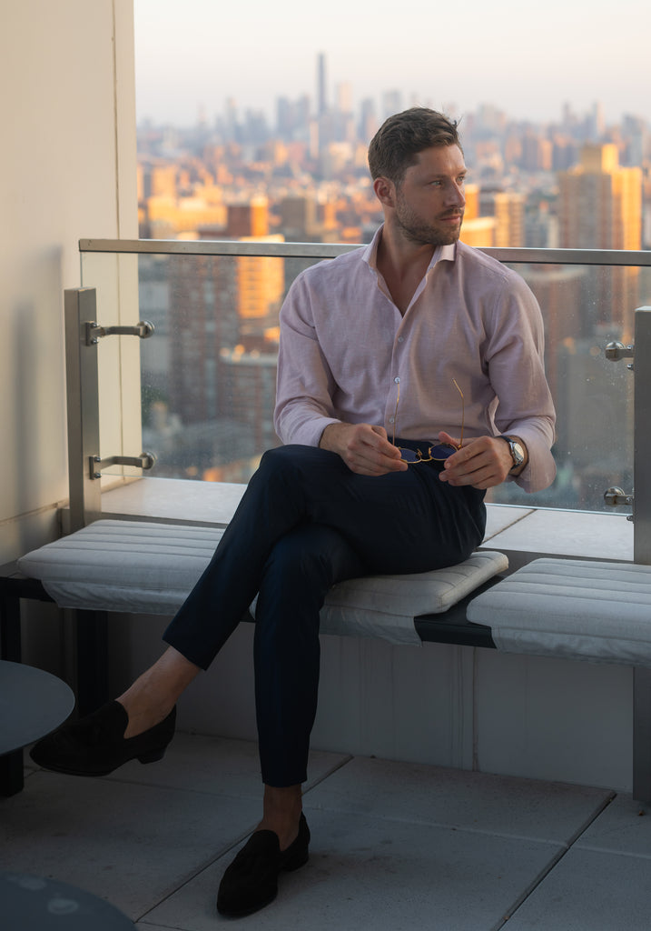 Light Pink Cotton-Linen Shirt