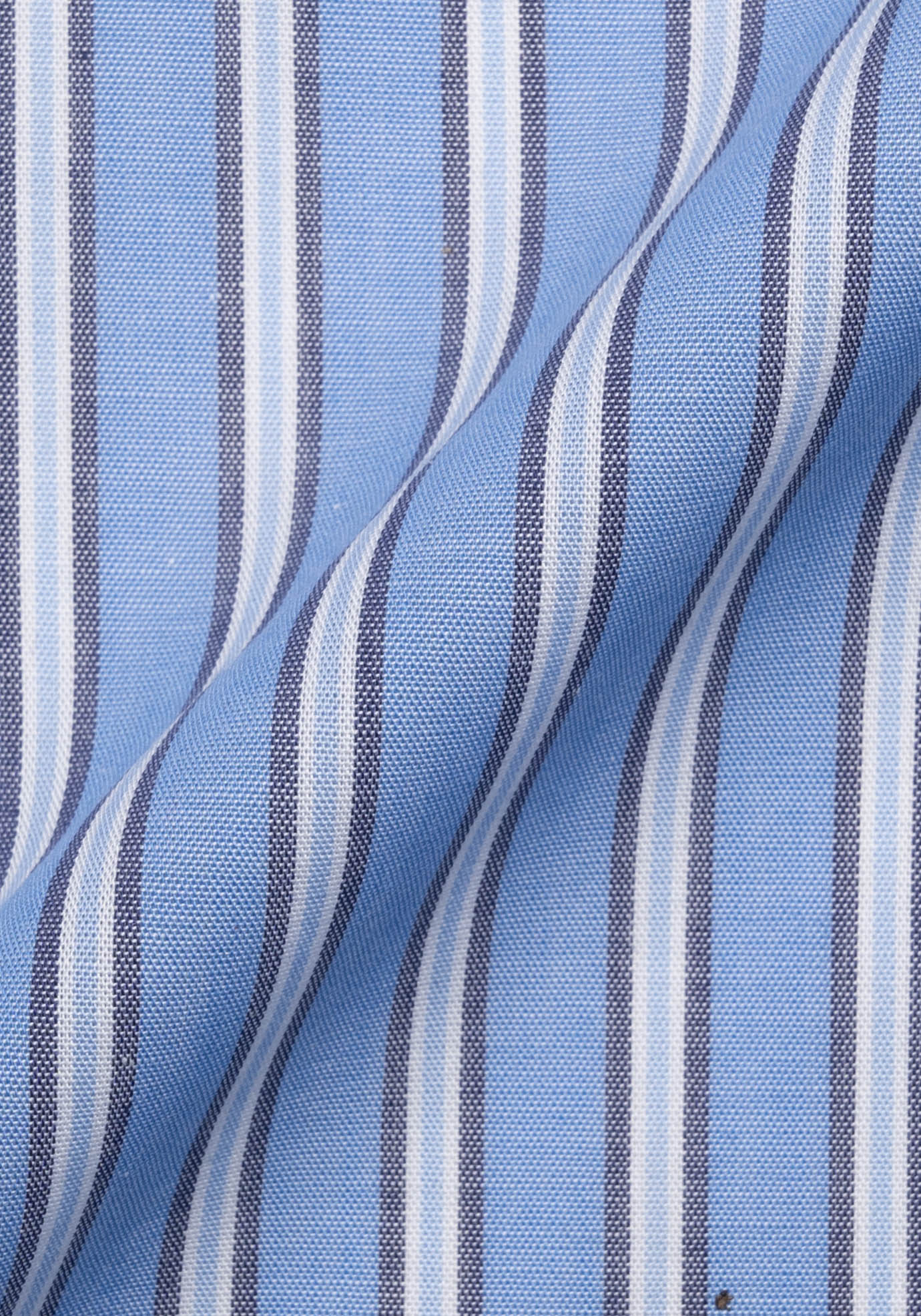Multi Blue Bold Stripes-Cotton Linen