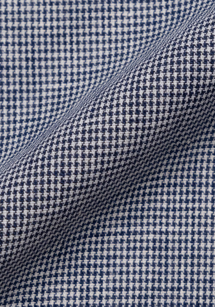 Navy Blue Houndstooth Linen