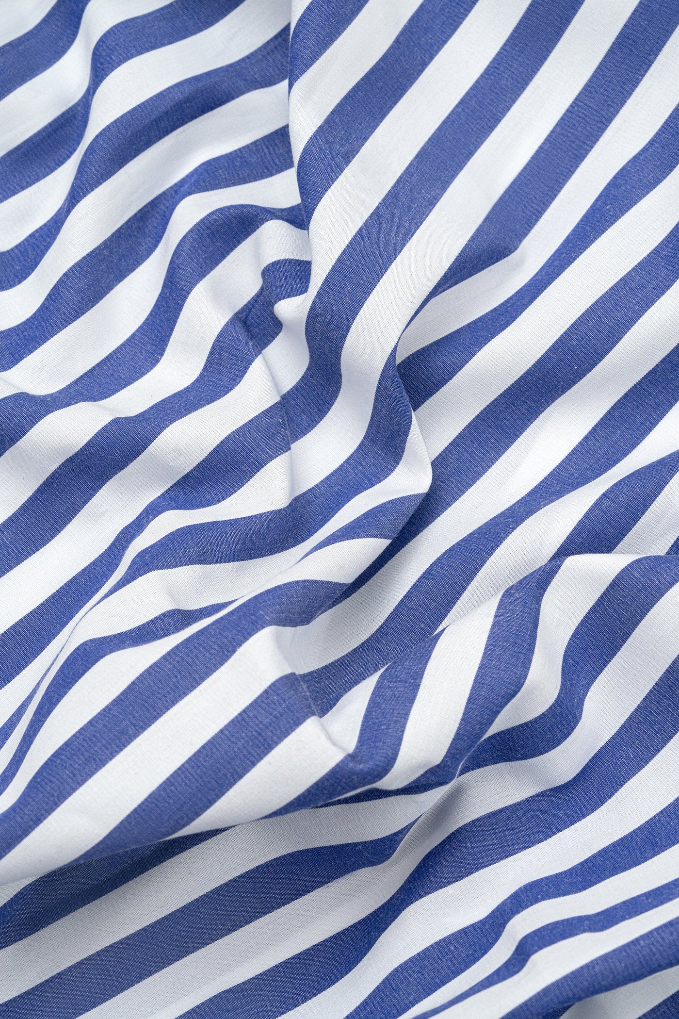 Navy Blue Pima Cotton Bold Stripes