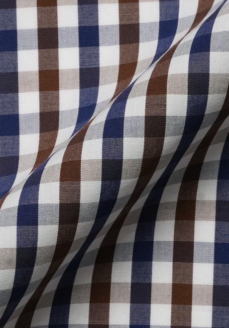 Navy Brown Gingham
