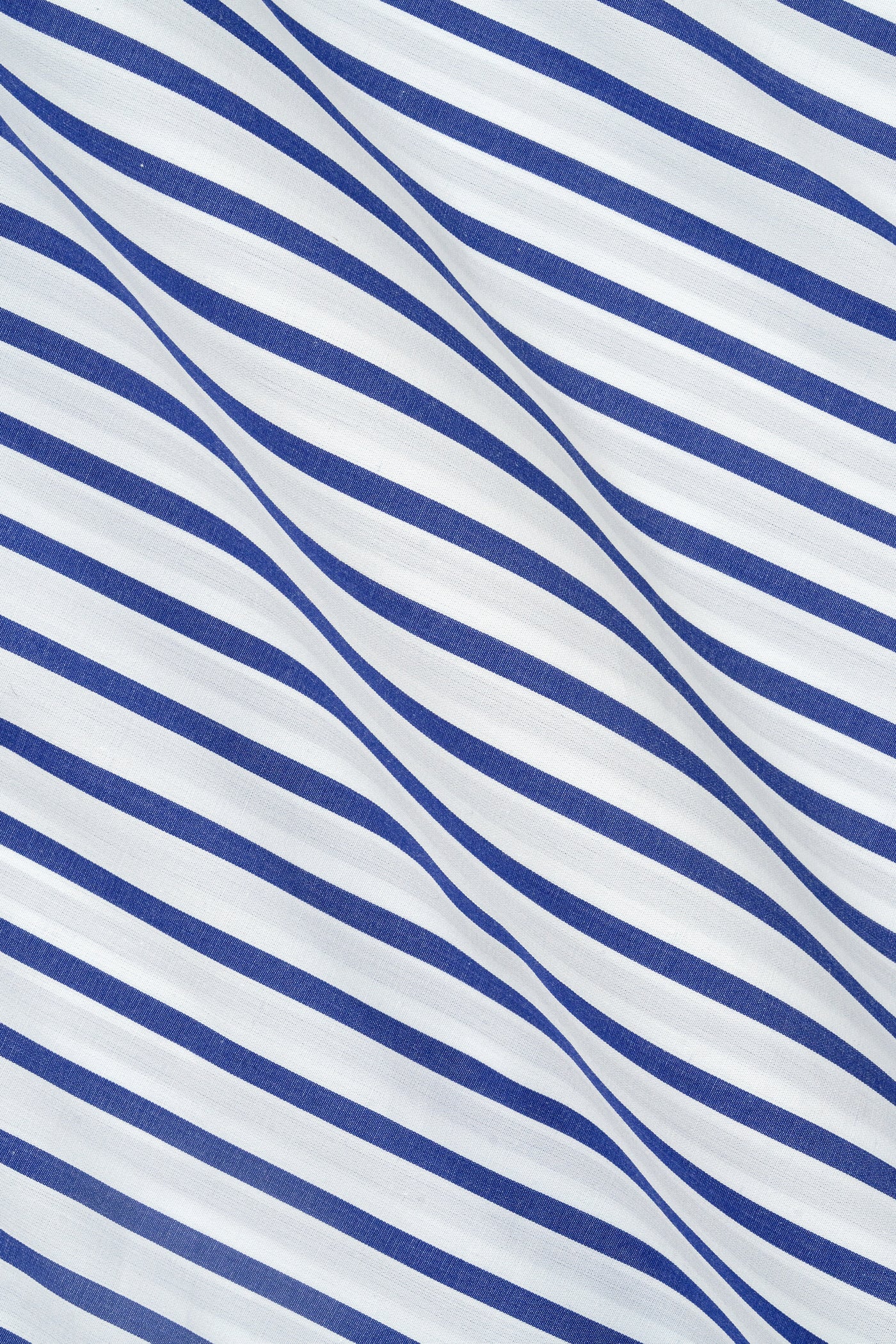 Navy Pima Cotton Wide Stripes 