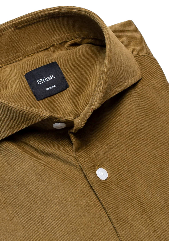 Olive Green Soft Corduroy Shirt