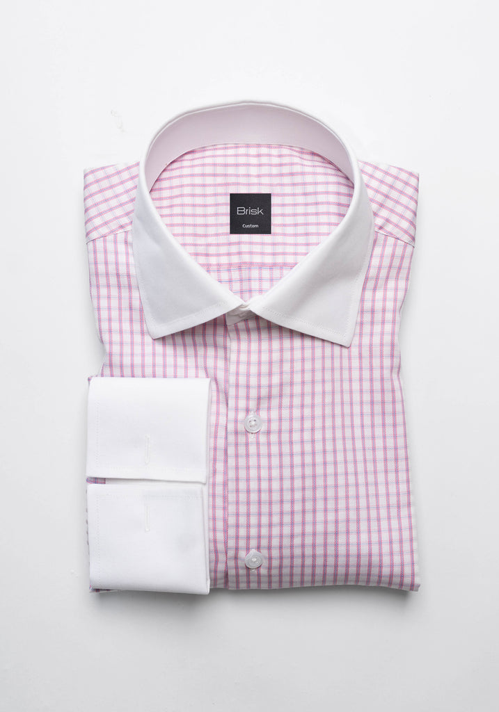 Pink Blue Structured Boxes Shirt