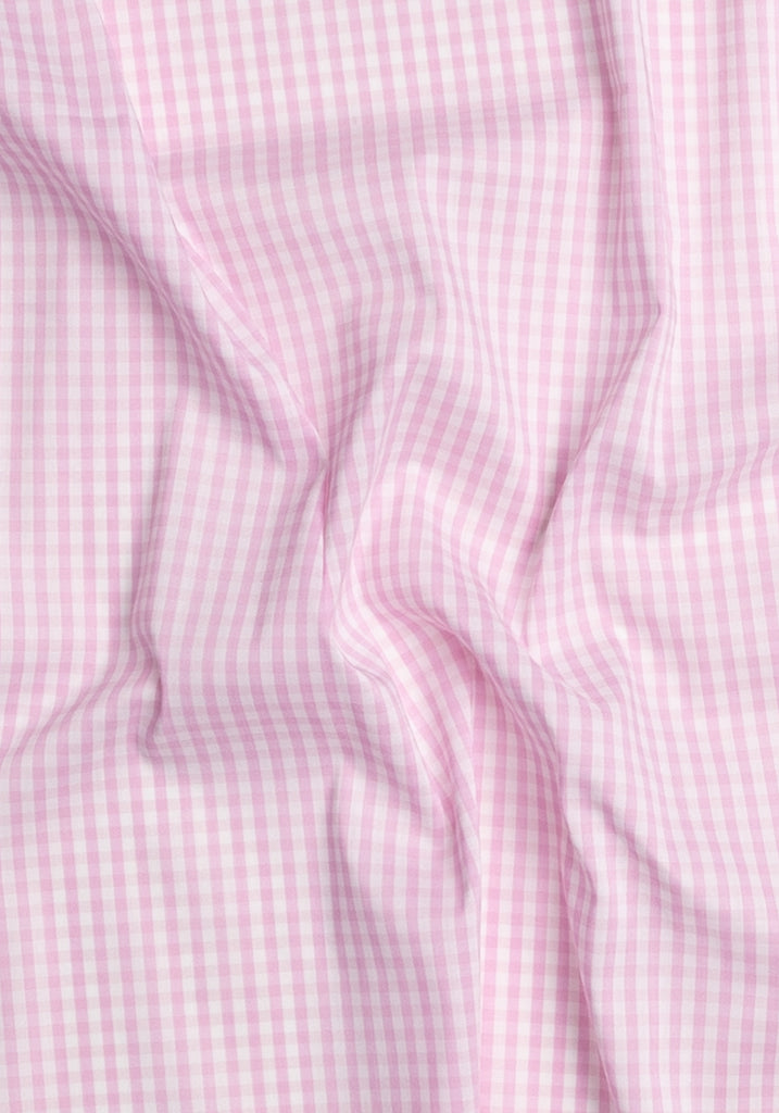 Pink Light Weight Gingham Stretch