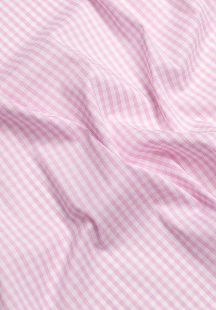 Pink Light Weight Gingham Stretch