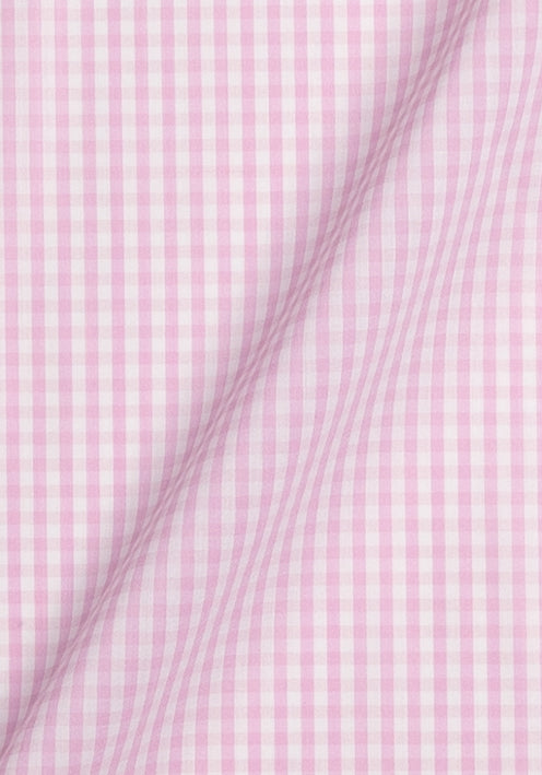 Pink Light Weight Gingham Stretch