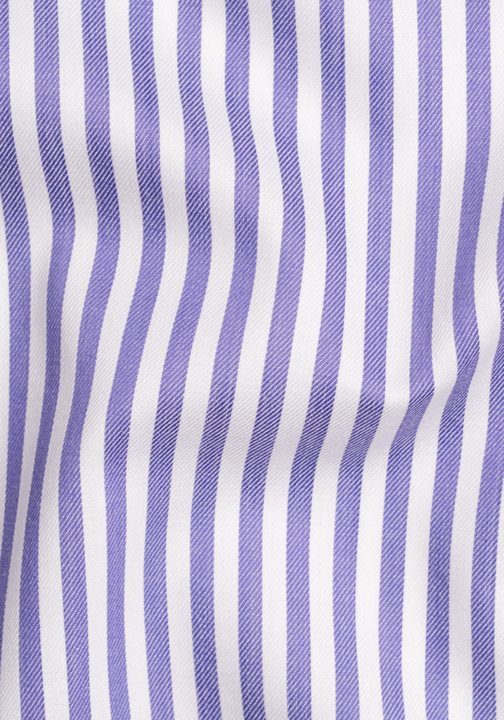 Purple Bengal Twill Stripes Pima Cotton - Wrinkle Resistant