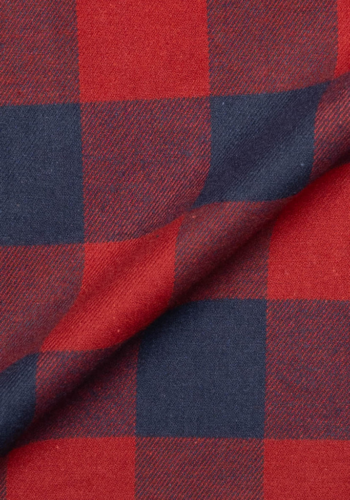 Red Blue Bold Boxes Heavy Flannel
