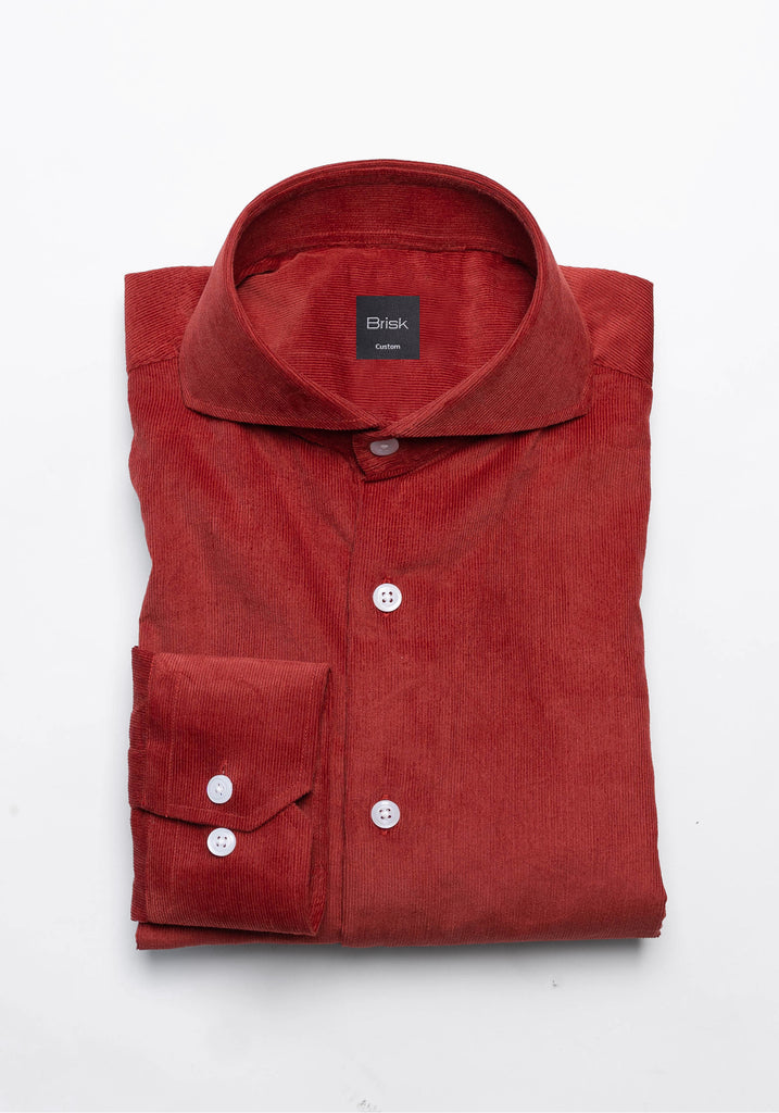 Red Wine Soft Corduroy Shirt