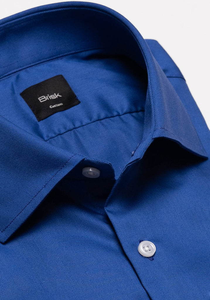 Royal Blue Non-Iron Gloss Twill Shirt-1