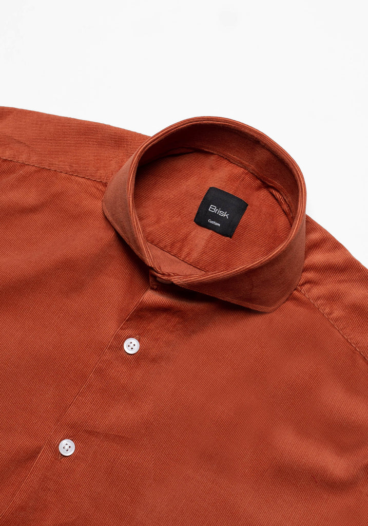 Rust Soft Corduroy Shirt