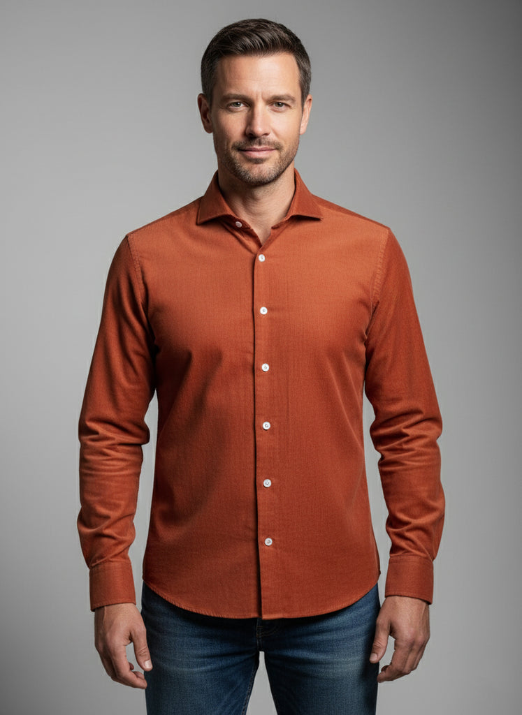 Rust Soft Corduroy Shirt