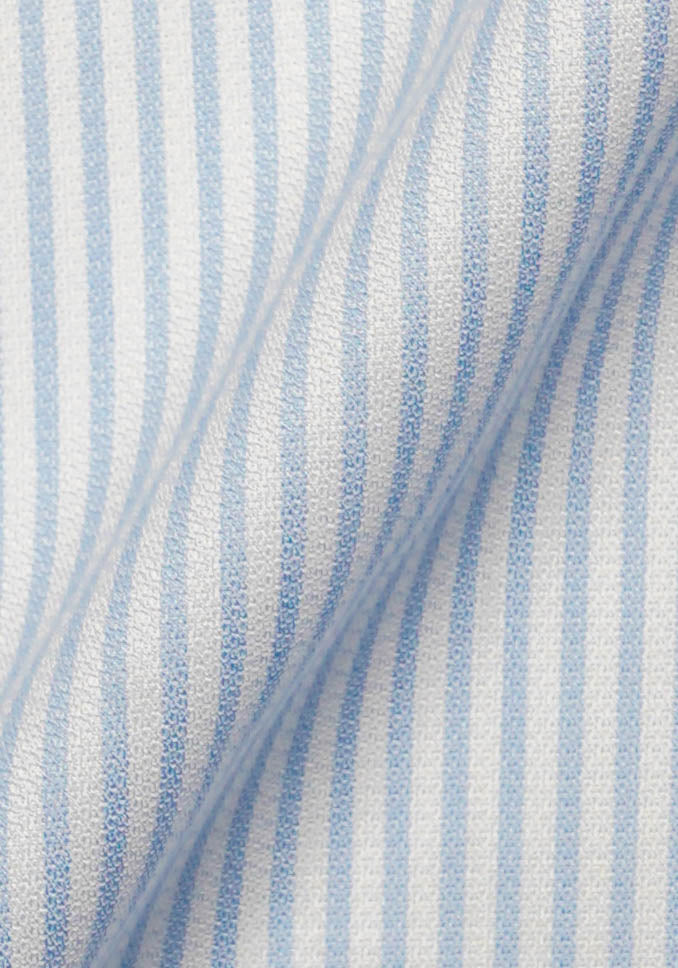 Sky Blue Dobby Stripes - Wrinkle Free--1