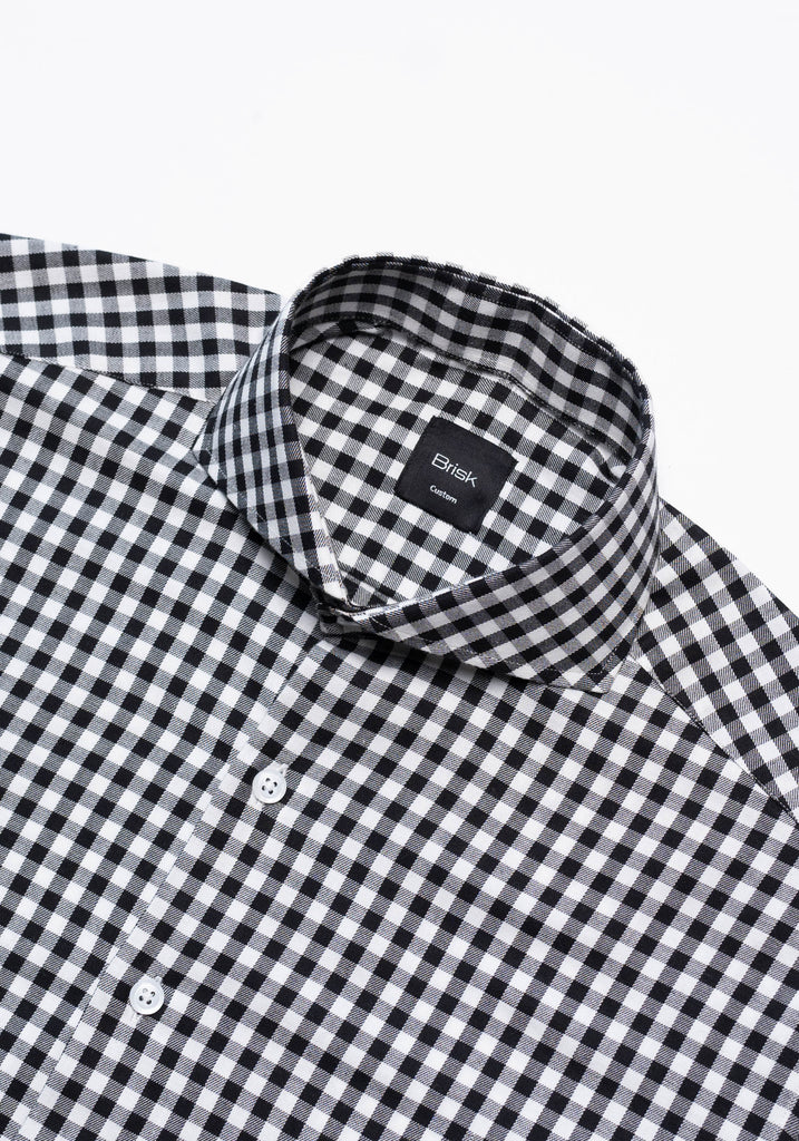 Soft Brushed Black Bold Gingham Shirt