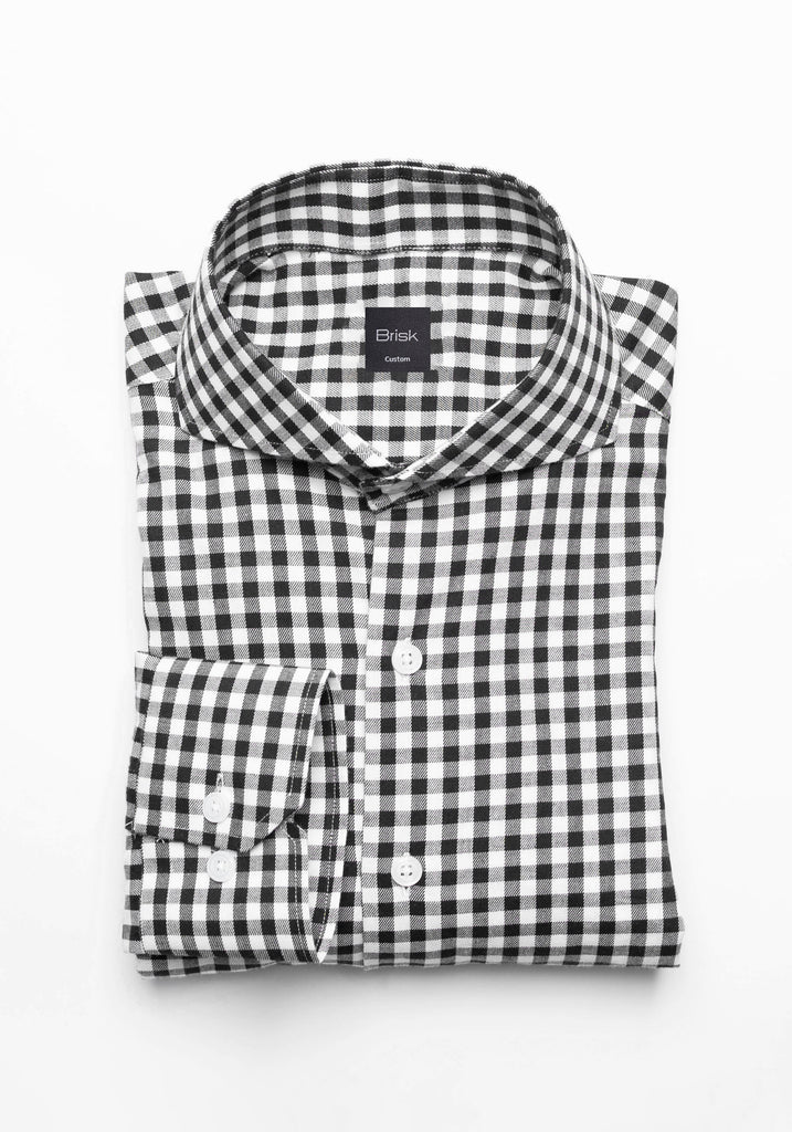 Soft Brushed Black Bold Gingham Shirt